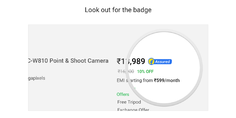 Look for the Flipkart Assured badge