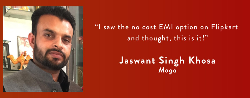 Flipkart No Cost EMI customer Jaswant Singh