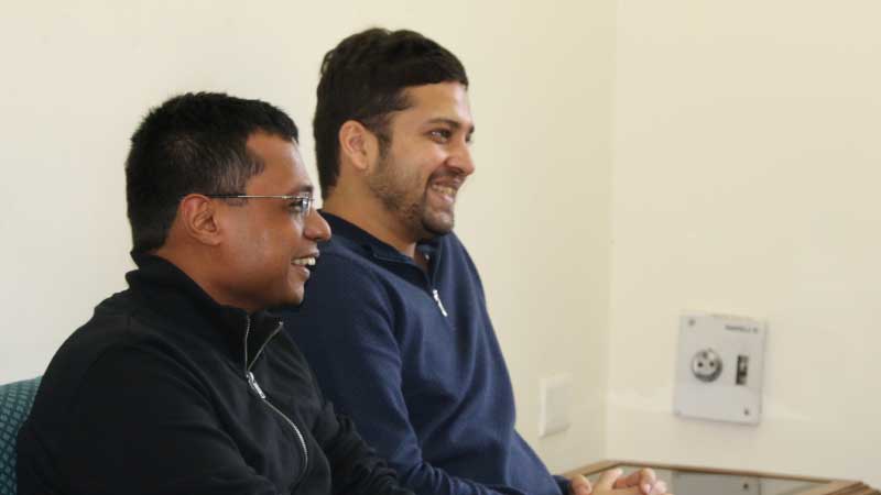 Sachin Bansal and Binny Bansal at Tryst, IIT Delhi