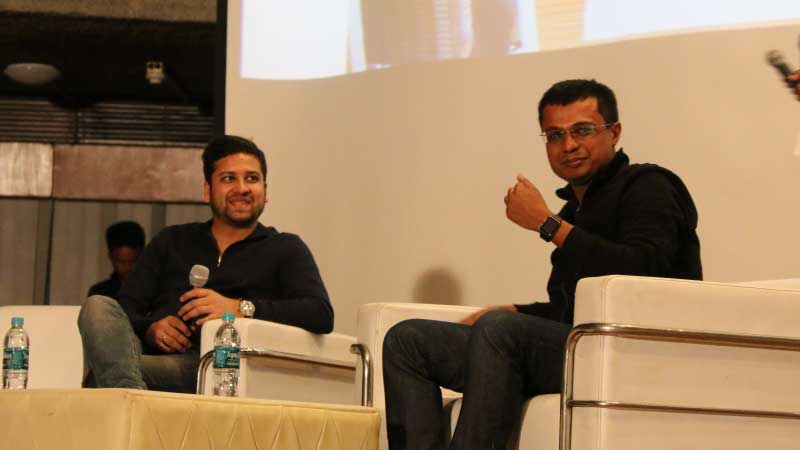 Sachin Bansal and Binny Bansal at Tryst, IIT Delhi